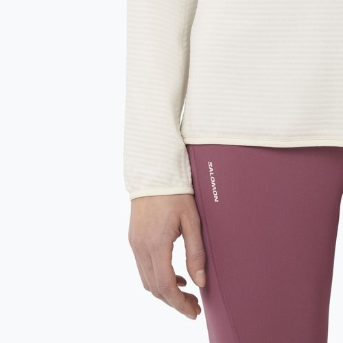Дамски суитшърт за трекинг Salomon Essential Lightwarm Half Zip whisper white
