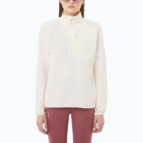 Дамски суитшърт за трекинг Salomon Essential Lightwarm Half Zip whisper white