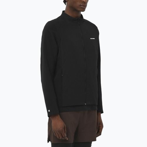 Мъжки суитшърт за бягане Salomon Mountain Flex Hybrid deep black