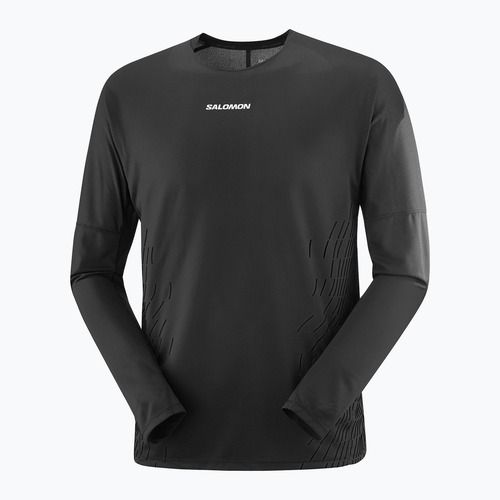 Мъжка блуза с дълъг ръкав за бягане Salomon Sense Aero GFX deep black