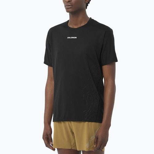 Мъжка тениска за бягане Salomon Sense Aero GFX deep black