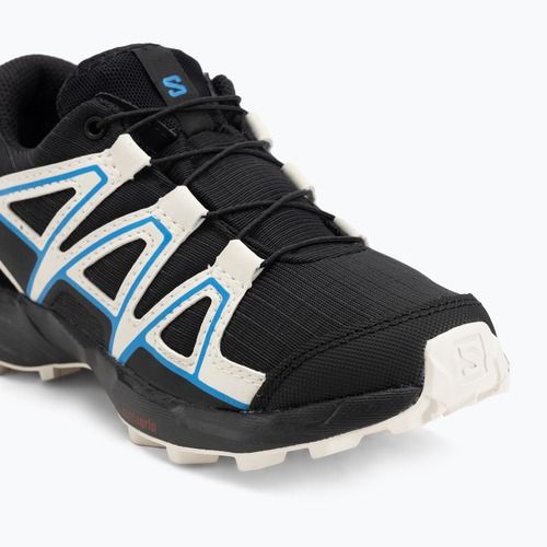 Детски обувки за бягане Salomon Speedcross Waterproof black/vanilla ice/french blue