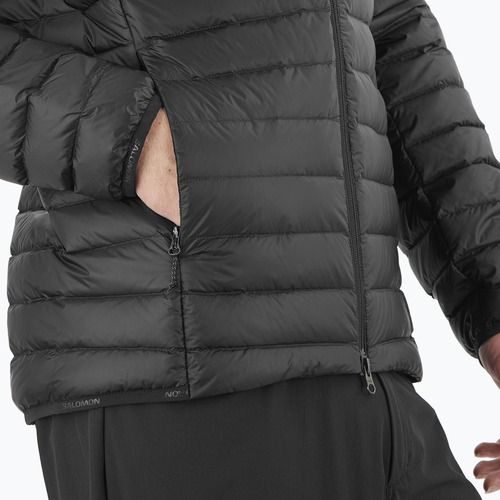 Мъжко пухено яке Salomon Elixir Micro Down Hoodie deep black