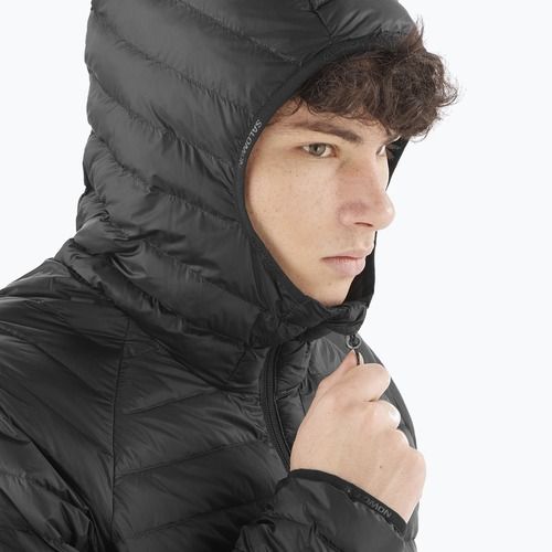 Мъжко пухено яке Salomon Elixir Micro Down Hoodie deep black