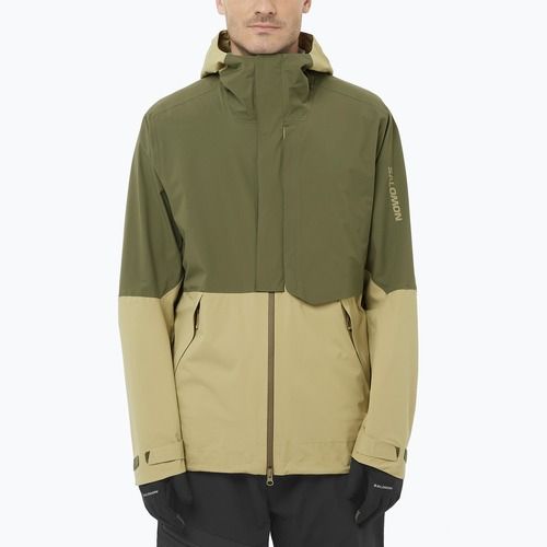 Мъжко софтшел яке Salomon Outherpath Pro 2.5 l gray green/grape leaf