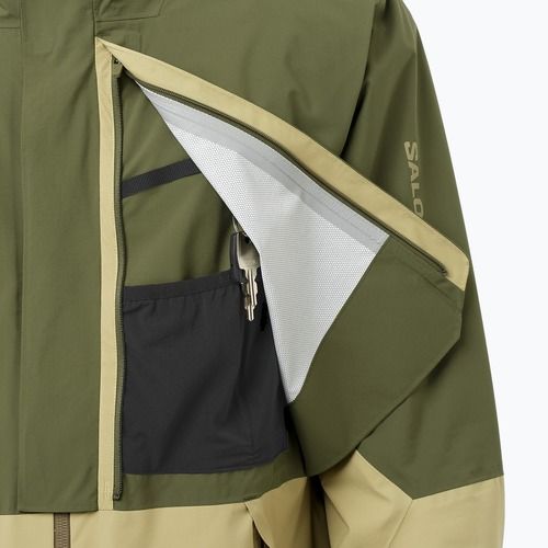 Мъжко софтшел яке Salomon Outherpath Pro 2.5 l gray green/grape leaf