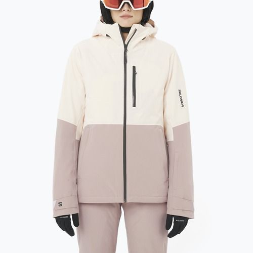 Дамско ски яке Salomon Highland whisper white/etherea
