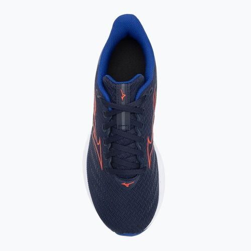 Детски обувки за бягане Mizuno Enerzy Rider Jr peacoat/ignitionred/ reflective blue