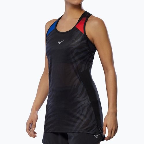 Дамска тениска за бягане Mizuno DryAeroFlow Graphic Tank oni red