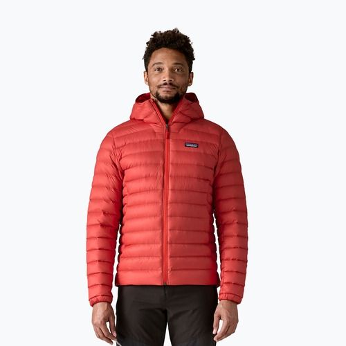 Мъжко пухено яке Patagonia Down Sweater Hoody amanita red