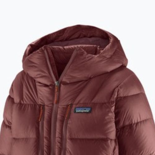 Дамско пухено яке Patagonia Fitz Roy Down Hoody dark ruby w / sizzle red