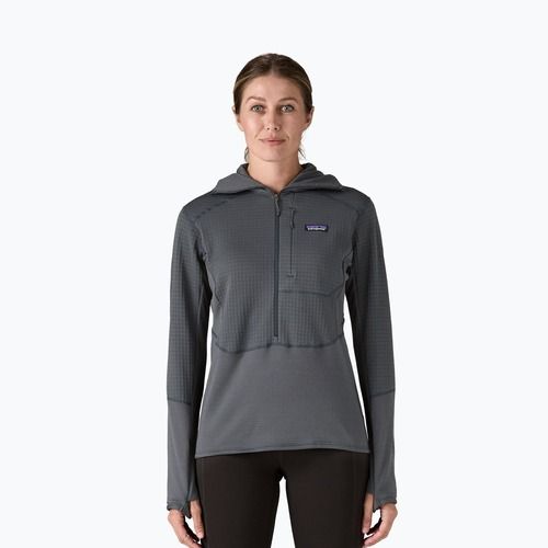 Дамско софтшел яке Patagonia R1 Hybrid Pullover Hoody smolder blue
