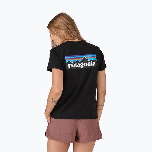 Дамска тениска Patagonia P-6 Logo Responsibili-Tee black