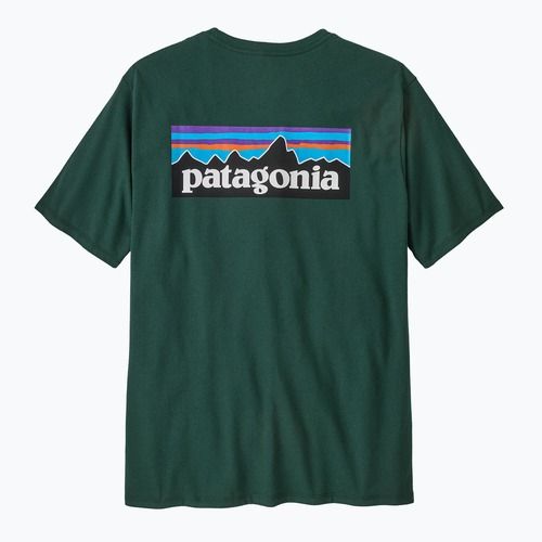 Мъжка тениска Patagonia P-6 Logo Responsibili-Tee cascade green