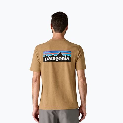Мъжка тениска Patagonia P-6 Logo Responsibili-Tee talon gold
