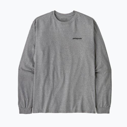 Мъжка блуза с дълъг ръкав Patagonia P-6 Logo Responsibili gravel heather