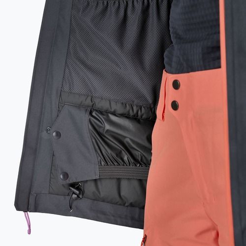 Дамско яке за дъжд Patagonia Insulated Powder Town smolder blue w / orange peel