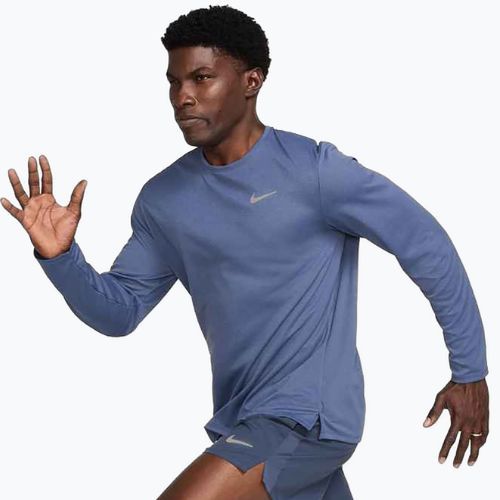 Мъжка блуза с дълъг ръкав за бягане Nike Miler Dri-Fit UV diffused blue