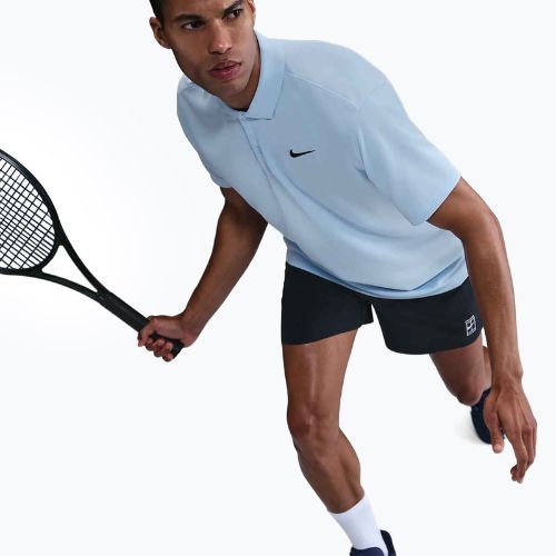 Мъжка тениска за тенис Nike Court Dri-Fit Polo Solid celestine blue / black