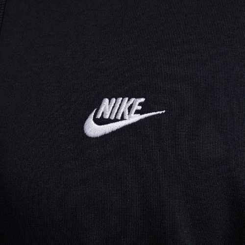 Мъжки суитшърт Nike Club French Terry Pullover Hoodie black/black/white