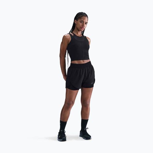 Дамски топ за тренировка Nike One Fitted Dri-Fit Cropped Tank black/dark smoke grey