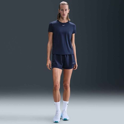 Дамска тениска за тренировка Nike One Classic Dri-Fit midnight navy/white