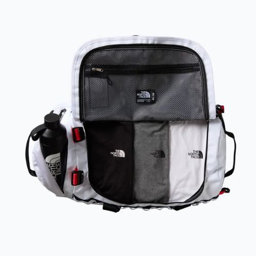 Пътна чанта The North Face Base Camp Duffel M 71 l white/ black/ elevation red