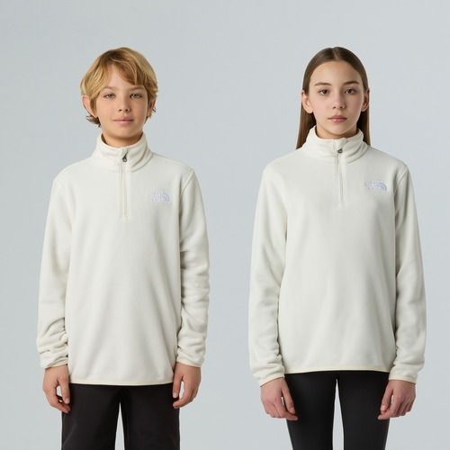 Детски суитшърт от полар The North Face Teen Glacier 1/4 Zip wine dune