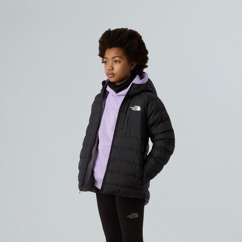 Детско пухено яке The North Face Reversible Perrito Hooded black/smoked pearl