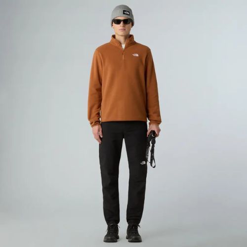 Мъжки суитшърт от полар The North Face Glacier Fleece 1/4 Zip burnt umber