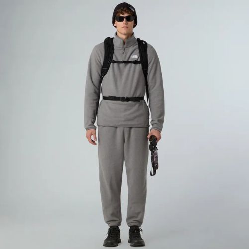 Мъжки суитшърт от полар The North Face Glacier Fleece 1/4 Zip mid grey heather