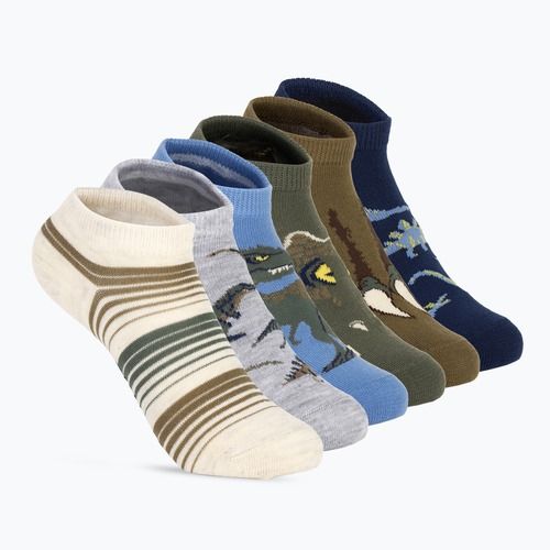 Детски чорапи SKECHERS 1/2 Terry Low Cut 6 чифта olive