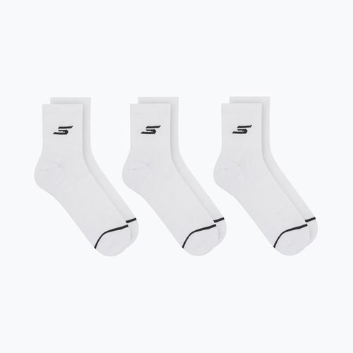 Мъжки чорапи SKECHERS 1/2 Terry Qtr Crew 3 чифта white traditional
