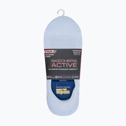 Дамски чорапи SKECHERS Non Terry No Show Liner 3 чифта blue/green