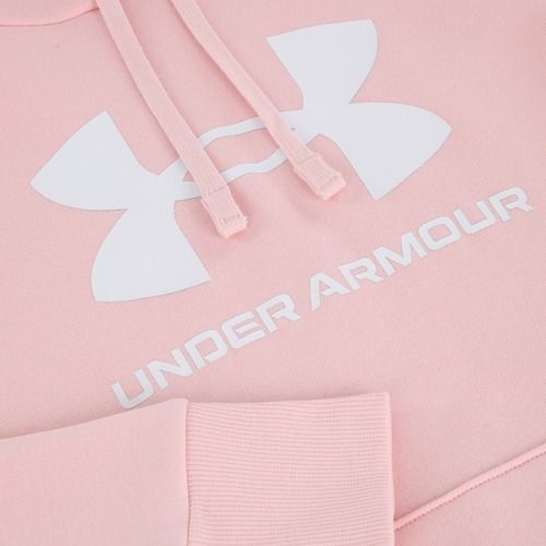 Дамски суитшърт Under Armour Rival Fleece Big Logo Hoody prime pink/white