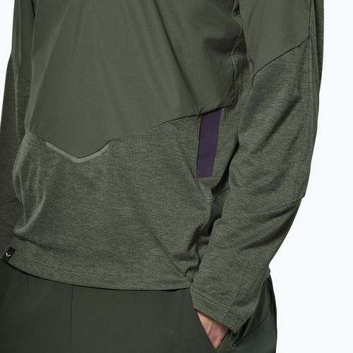 Мъжка блуза с дълъг ръкав Salewa Pedroc Dry Wind Half Zip Tee faded green