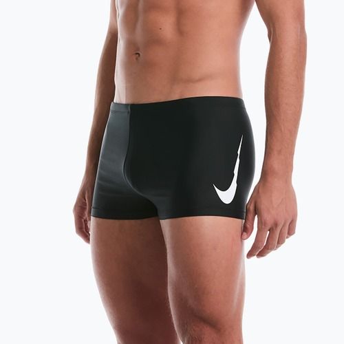 Мъжки боксерки за плуване Nike Logo Graphic Square Leg black