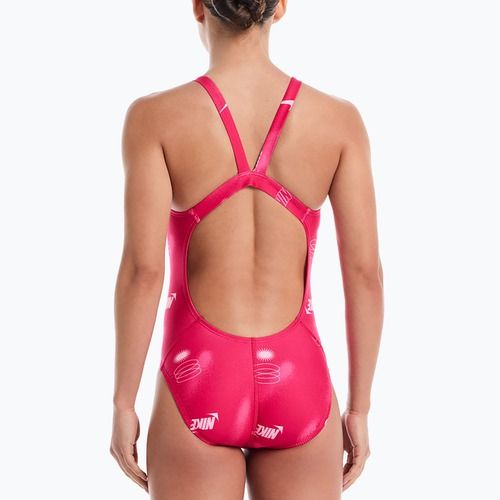 Дамски цял бански костюм Nike Hydrastrong Fastback rush pink