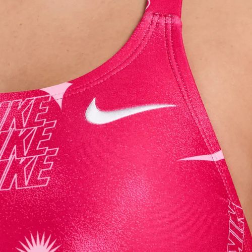 Дамски цял бански костюм Nike Hydrastrong Fastback rush pink