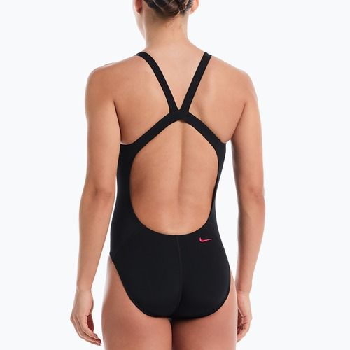 Дамски цял бански костюм Nike Hydrastrong Logo Graphic Fastback black