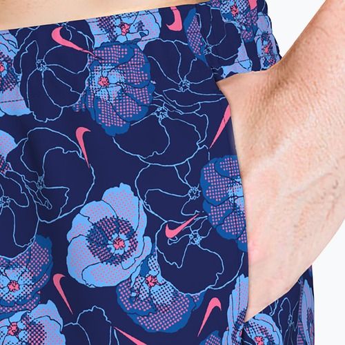 Мъжки шорти за плуване Nike Multi Poppy Print 5" Volley midnight navy