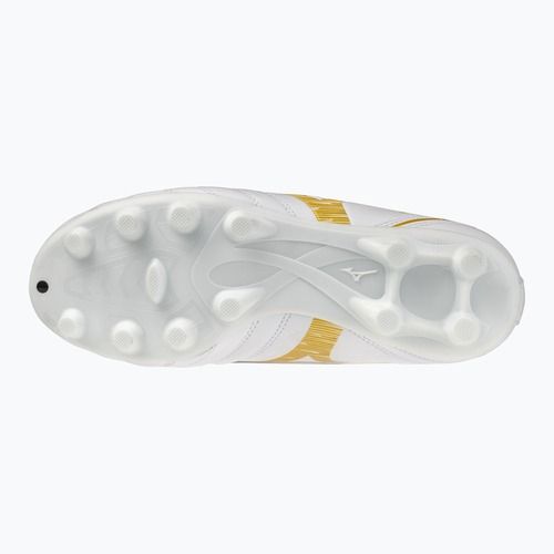 Детски футболни обувки Mizuno Monarcida Neo III Select FG white/mp gold