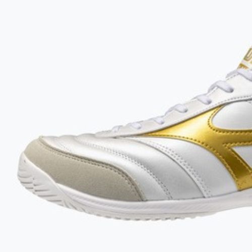Футболни обувки Mizuno Morelia Sala Elite IN white/football gold/galaxy sil