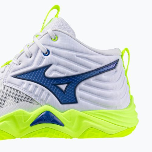 Обувки за волейбол Mizuno Wave Momentum Elite Mid white/lightning yellow/dazzling blue