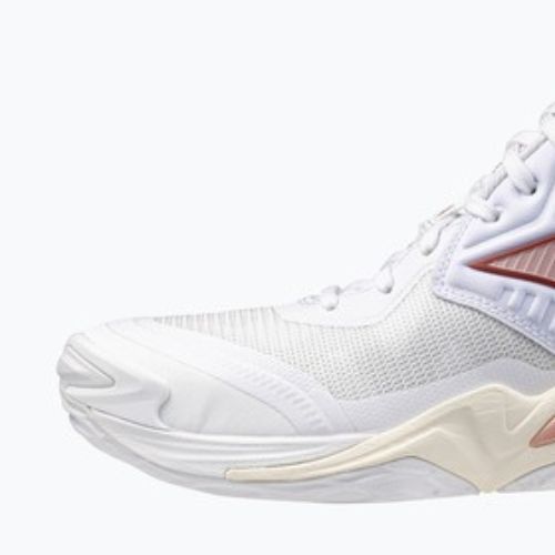 Дамски обувки за волейбол Mizuno Wave Momentum Elite Mid white/rose elegance/lava falls
