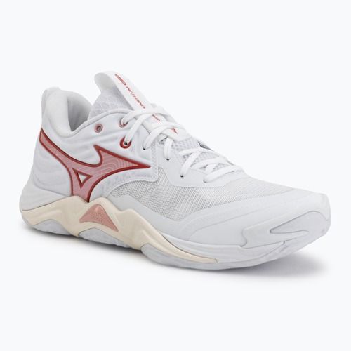 Дамски обувки за волейбол Mizuno Wave Momentum Elite white/rose elegance/lava falls