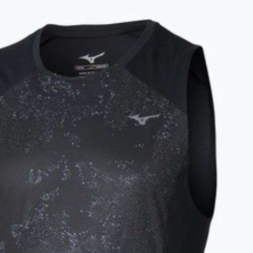 Мъжка тениска за бягане Mizuno Active DryAeroFlow Graphic Tank Top black/gray