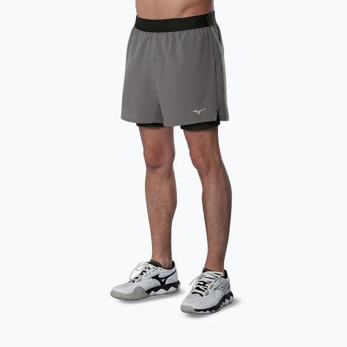 Мъжки шорти за бягане Mizuno Core 5.5 Inches 2in1 lava smoke