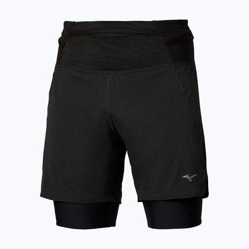 Мъжки шорти за бягане Mizuno Trail Multipocket 2in1 black