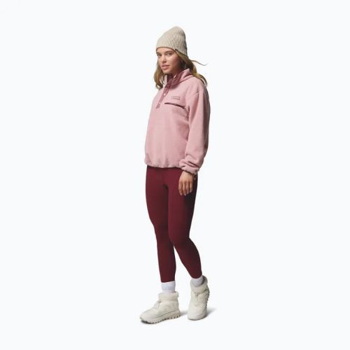 Дамски поларен суитшърт Columbia Helvetia II Cropped Half Snap Fleece eraser pink/fig/rich wine